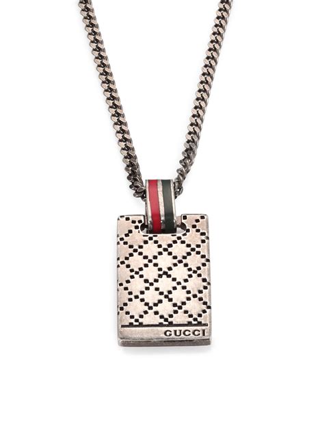 gucci mens gold pendants|Gucci pendant necklace silver.